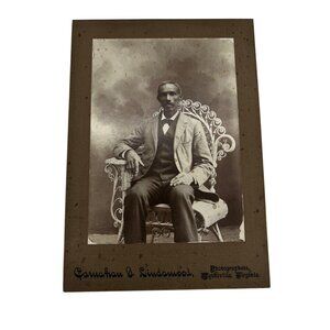 Carnahan & Lindamood Cabinet Card African American Man Wytheville VA Studio